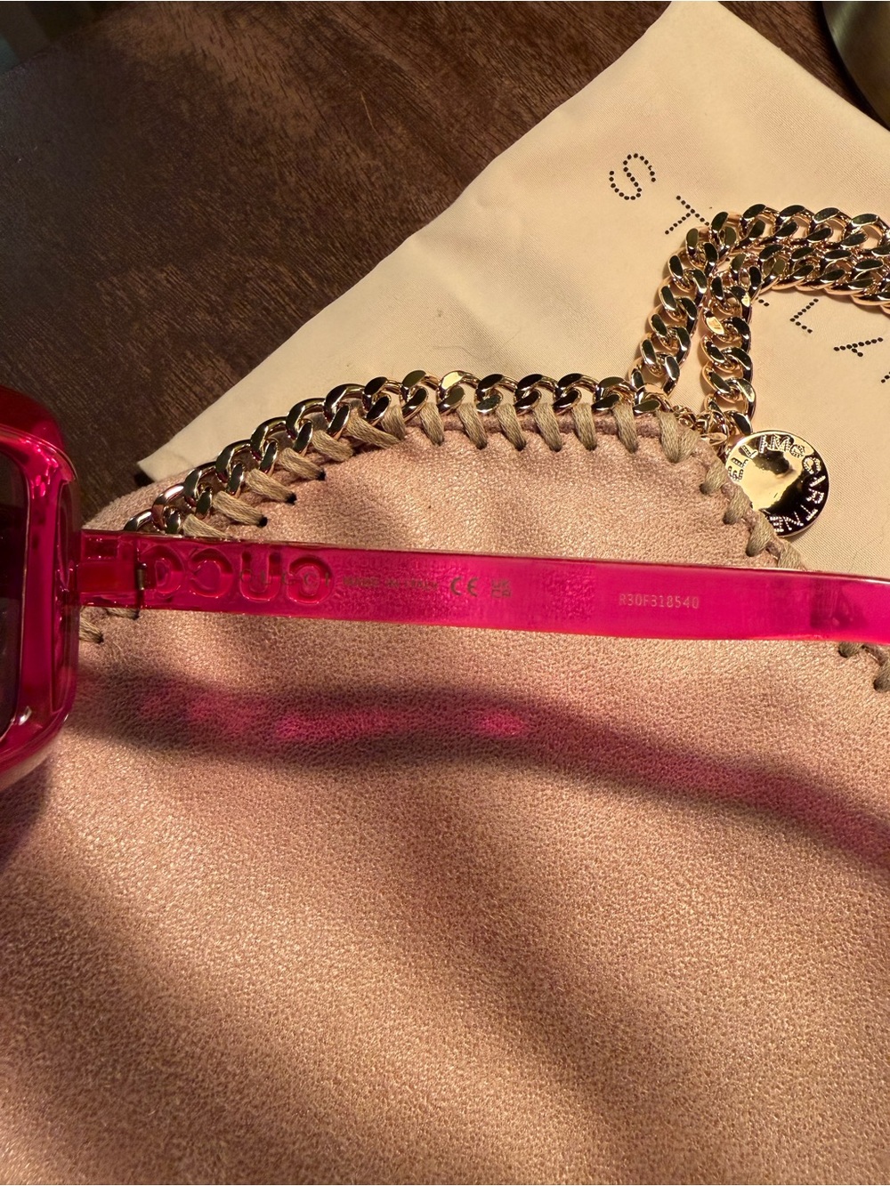 Gucci Hot Pink Transparent Square Sunglasses Large Square Oversized 100% auth - Picture 12 of 13